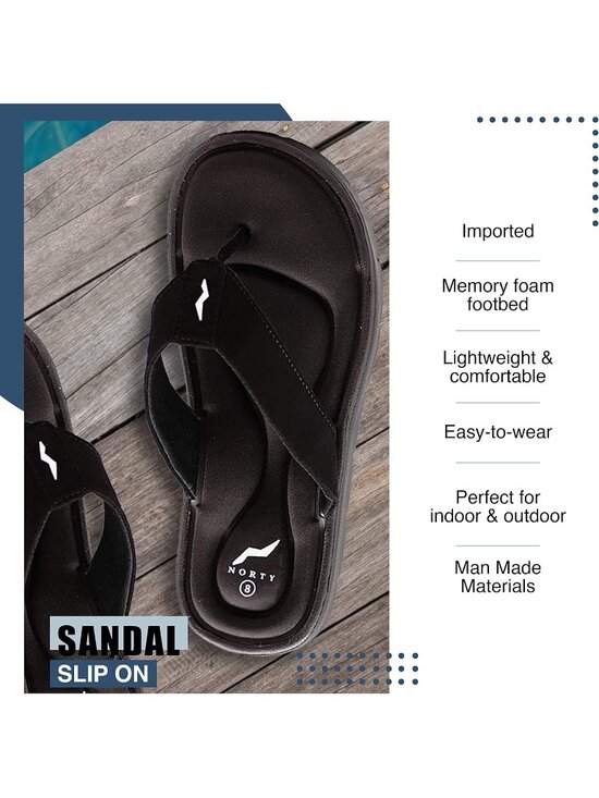 Men\'s Dark Brown Memory Foam Foot Bed Comfort Casual Sandal Slip On Shoes